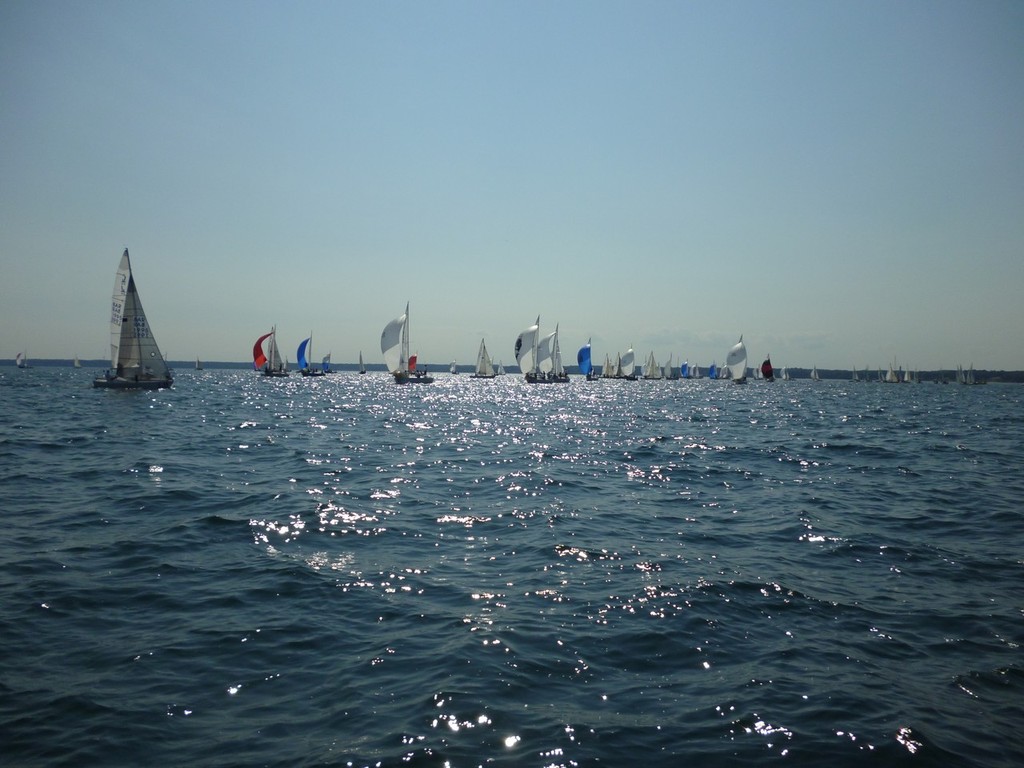 Popping the spinnakers after round the mark - J24 world championship © Clarity Nicoll